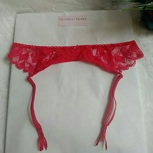 NWT Victorias Secret Hot Pink Garter Belt Small
